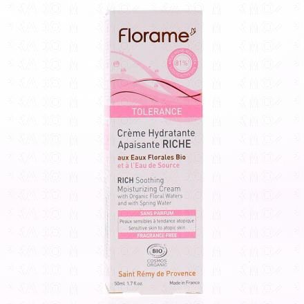 FLORAME Tolerance Crème hydratante apaisante riche tube 50 ml