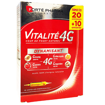 FORTÉ PHARMA Vitalité 4G Dynamisant 30 ampoules