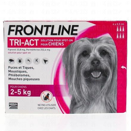 FRONTLINE Tri-act anti-parasitaire chiens 2 - 5kg pipettes 6x0,5ml