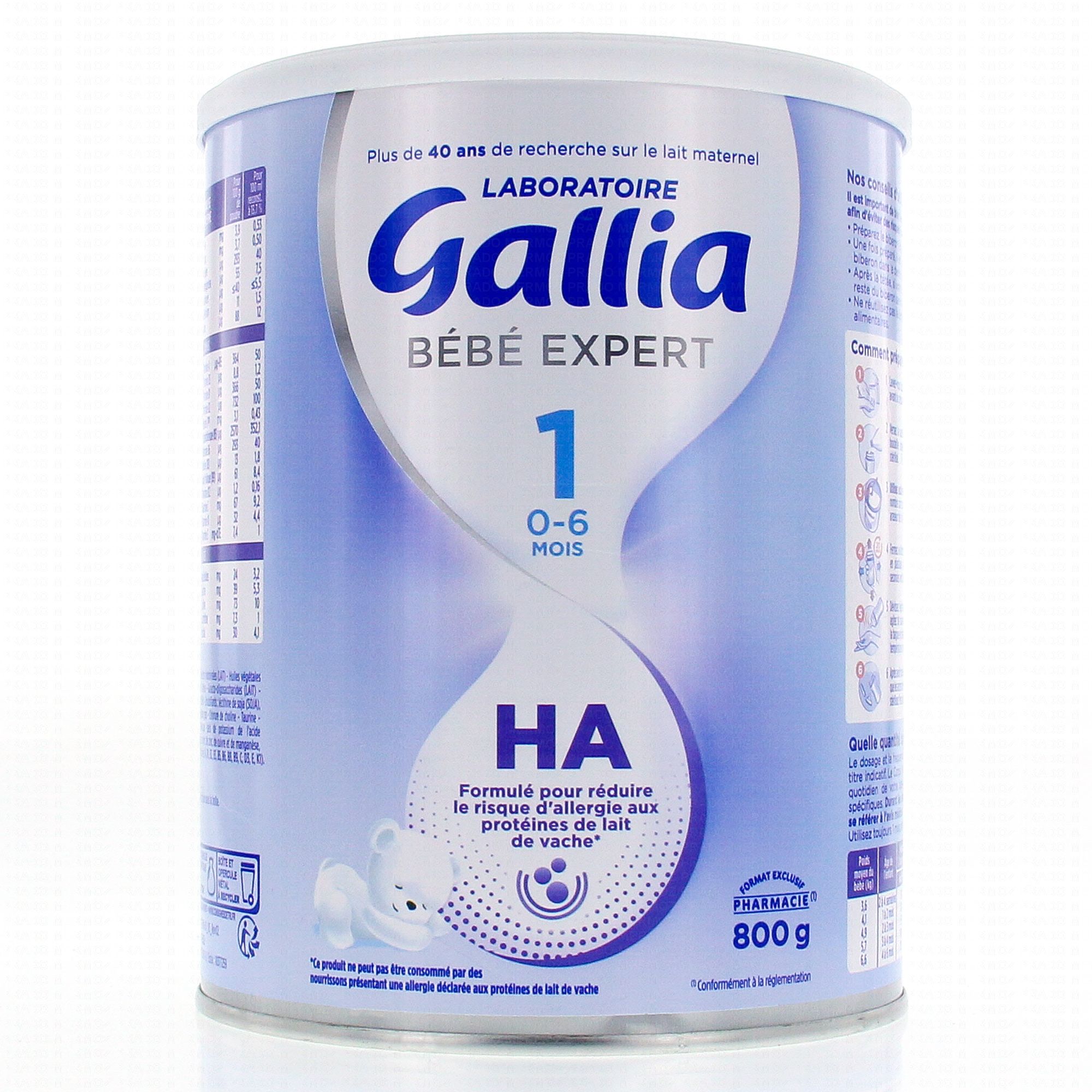 Lait Bebe Expert Ha 1er Age Gallia Formule Hypoallergenique