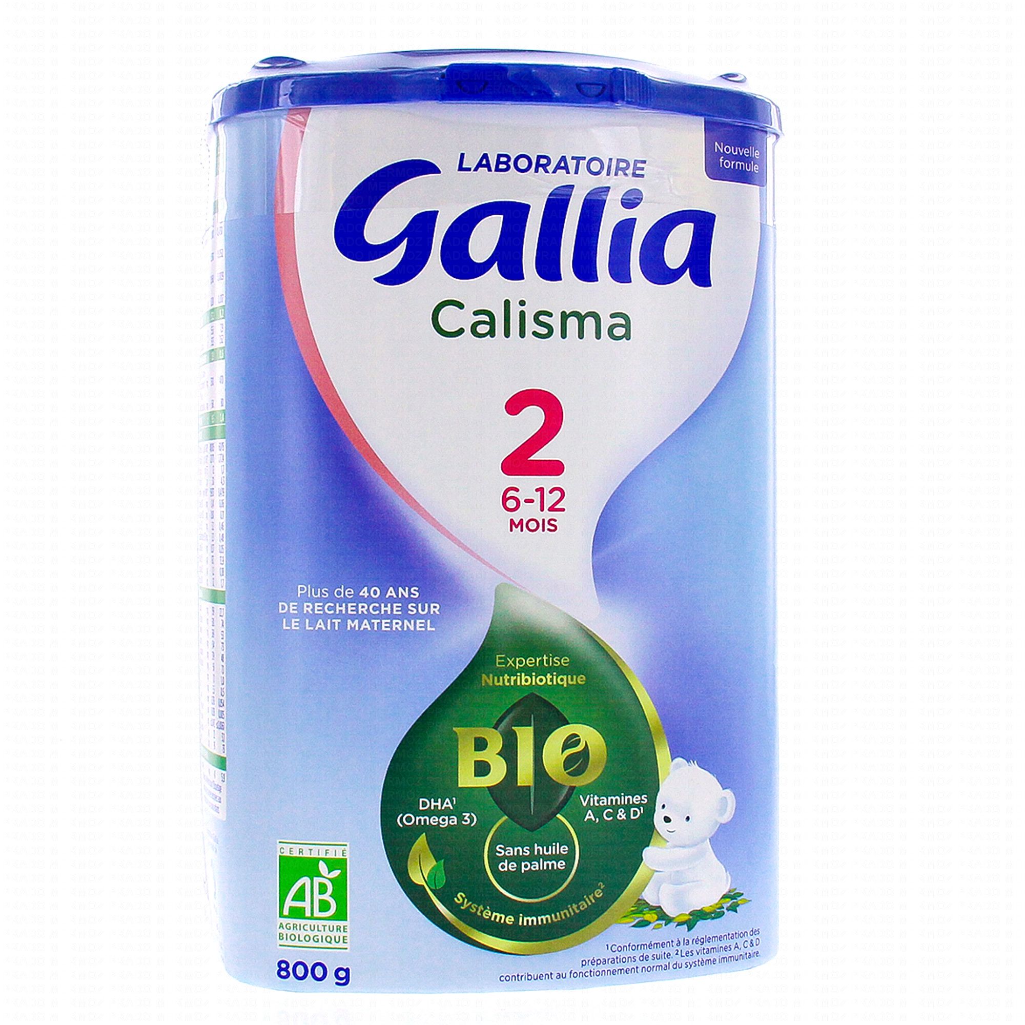 GALLIA Calisma Lait 2ème age bio 6-12 mois 800g - Parapharmacie