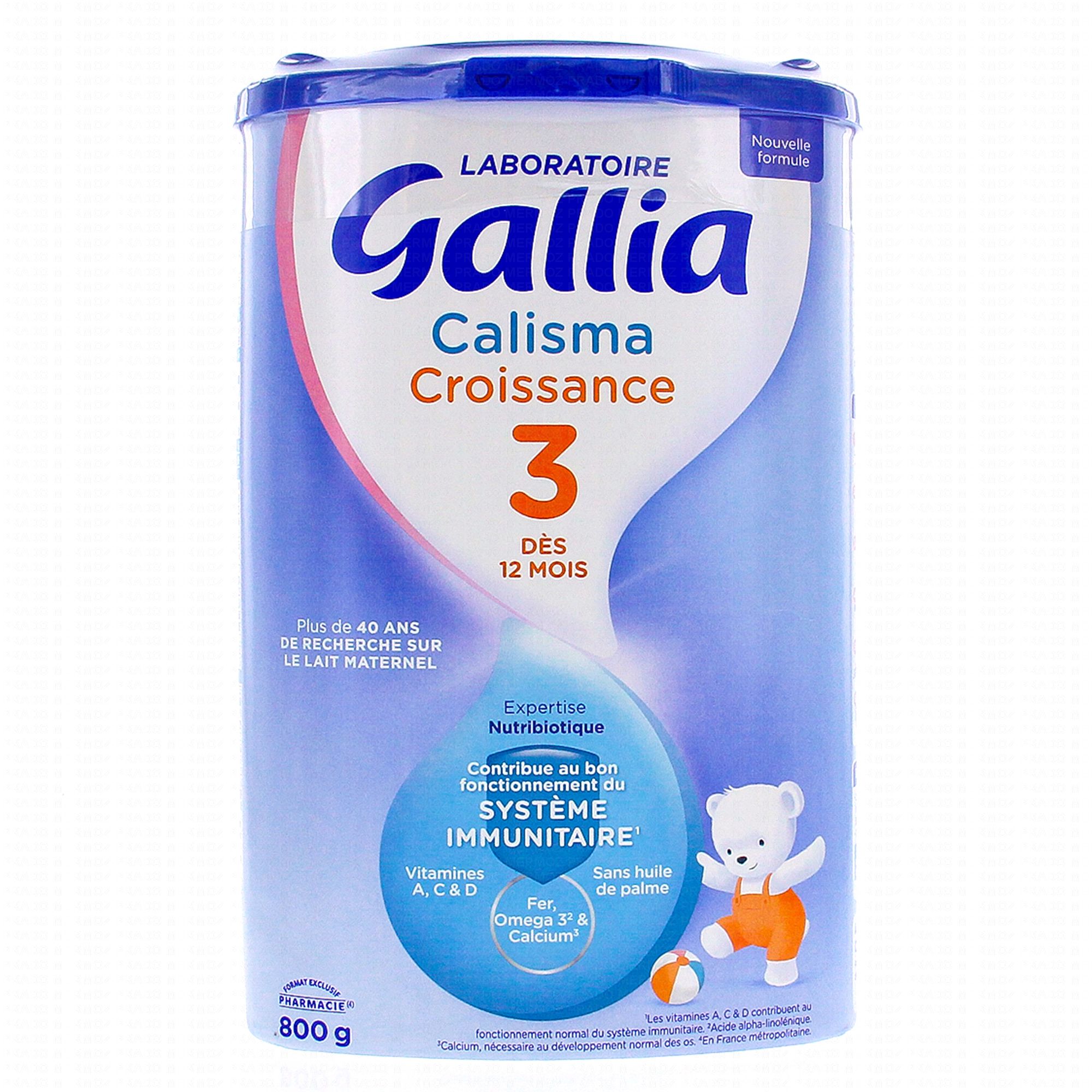 Laboratoire Gallia - Calisma 3 BIO Croissance - Lait Bébé 3ème âge - Lait  Infantile Bio de 10 à 36 mois - en Poudre - Sans Huile de Palme - Lot de