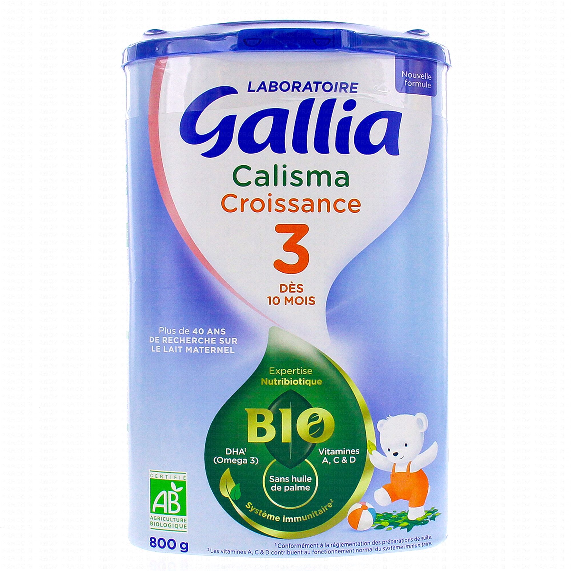 GALLIA Calisma croissance bio 3ème age +10mois 800g - Parapharmacie Prado  Mermoz