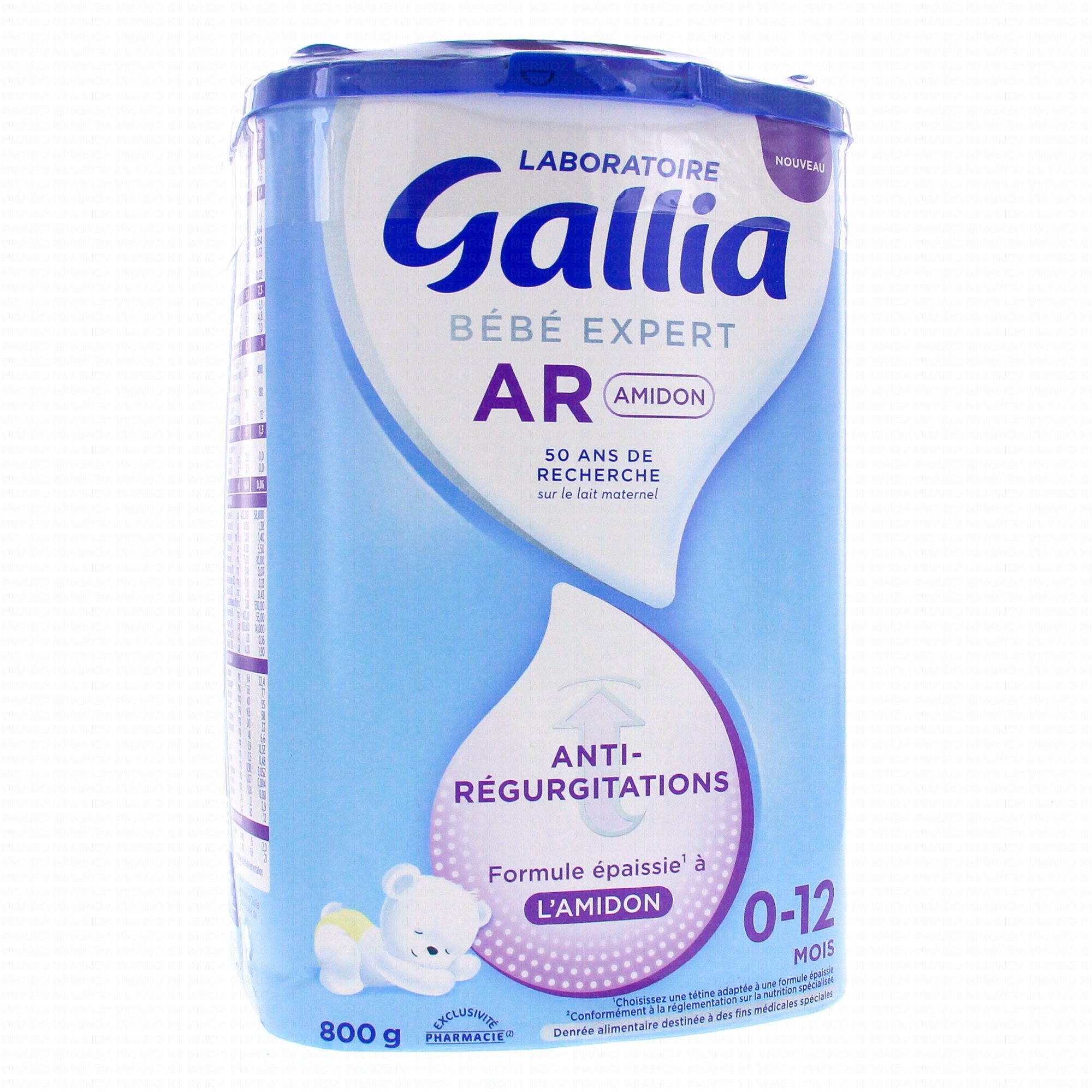 GALLIA Lait A.R Formule épaissie à l'Amidon 0 - 12 mois - Parapharmacie  Prado Mermoz