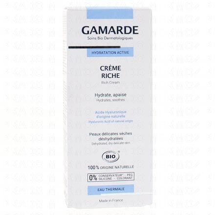 GAMARDE Hydratation active crème hydratante riche bio tube 40g