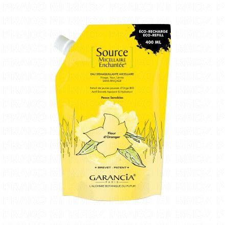 GARANCIA Source micellaire enchantée - Eau démaquillante parfum fleur d'oranger (eco-recharge 400ml)