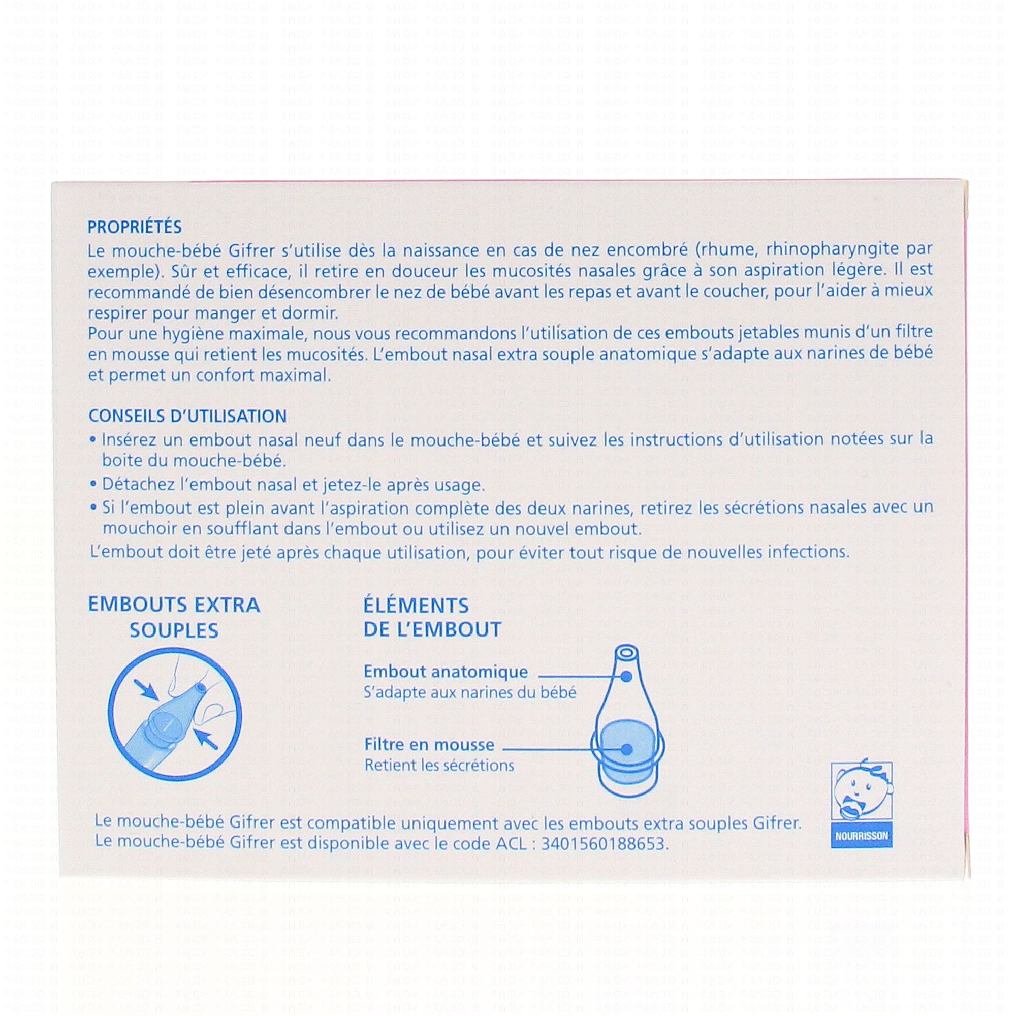 Gifrer Embouts Mouche Bebe Electrique Jetables Parapharmacie En Ligne Prado Mermoz