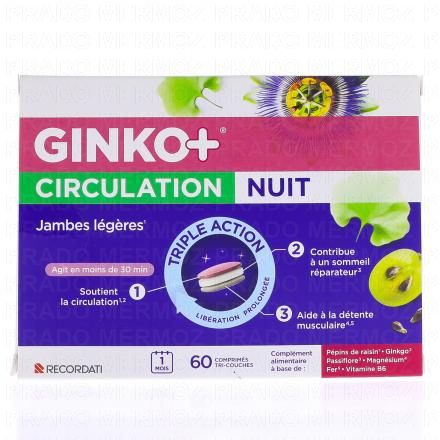 GINKO+ Circulation - Nuit Jambes Légères x60 Comprimés