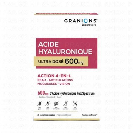 GRANIONS Acide Hyaluronique ultra dosé 600mg x60 comprimés