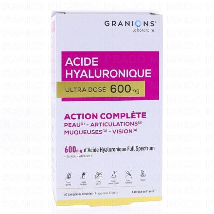 GRANIONS Acide Hyaluronique ultra dosé 600mg x60 comprimés