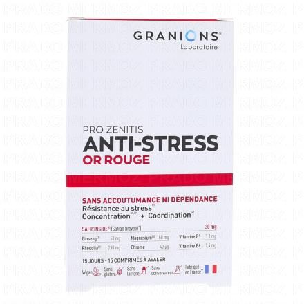 GRANIONS Anti Stress Or Rouge 15 comprimés