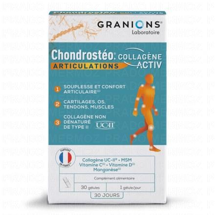 GRANIONS Chondrosteo Collagène ACTIV articulations boite de 30 gélules