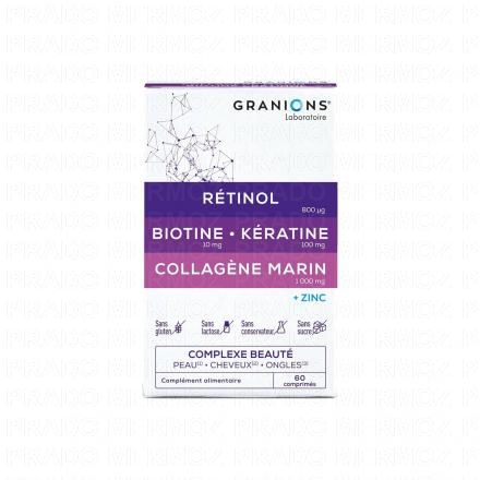GRANIONS Collagène complexe beauté peau cheveux ongles 60 comprimés