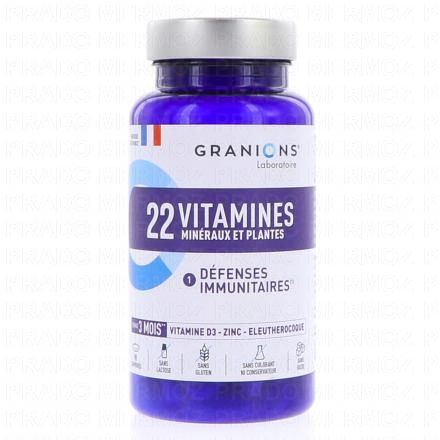 Immunité & Energie - 22 Vitamines Minéraux et plantes 90 comprimés