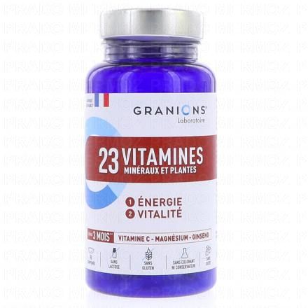 GRANIONS Immunité & Energie - 23 Vitamines, Minéraux et Plantes 90 comprimés