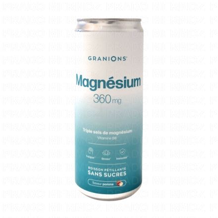 GRANIONS Magnésium 360mg Boisson pétillante sans sucre 330ml