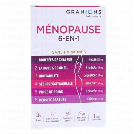 GRANIONS Ménopause 6en1 Sans hormone (60 comprimés)