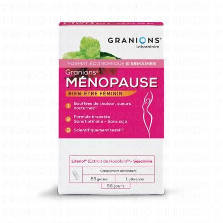 GRANIONS Menopause boite de 56 gélules.