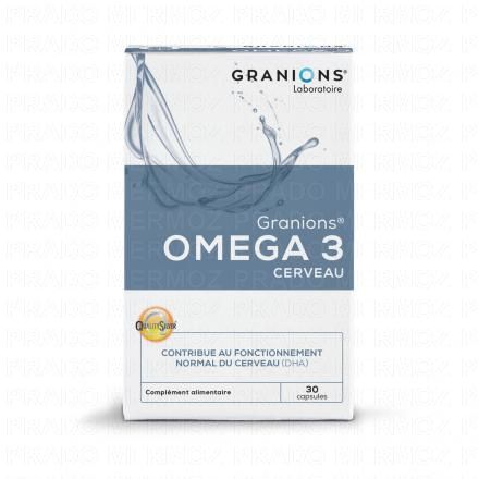 GRANIONS Les essentiels - Oméga 3 cerveau boîte de 30 capsules
