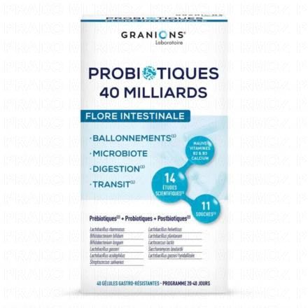 GRANIONS Probiotiques - Flore Intestinale 40 gélules