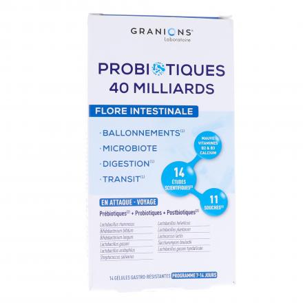 GRANIONS Probiotiques - Flore Intestinale (14 g&eacute;lules)