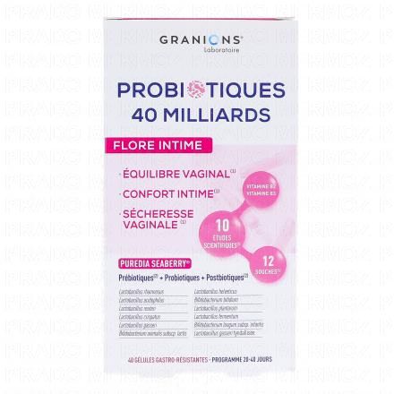 GRANIONS Probiotiques - Flore Intime x40 G&eacute;lules
