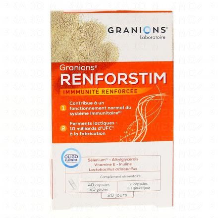 GRANIONS Renforstim boite de 40 capsules et 20 gélules