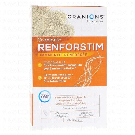 GRANIONS Renforstim boite de 40 capsules et 20 gélules