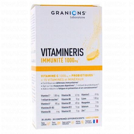 GRANIONS Vitamineris Immunité 1000mg 30 comprimés effervescents