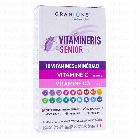 GRANIONS Vitamineris Senior 1000mg 30 comprimés effervescents
