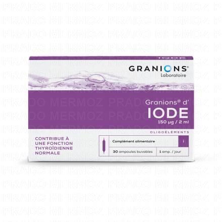 GRANIONS Oligoéléments - Iode boîte de 30 ampoules