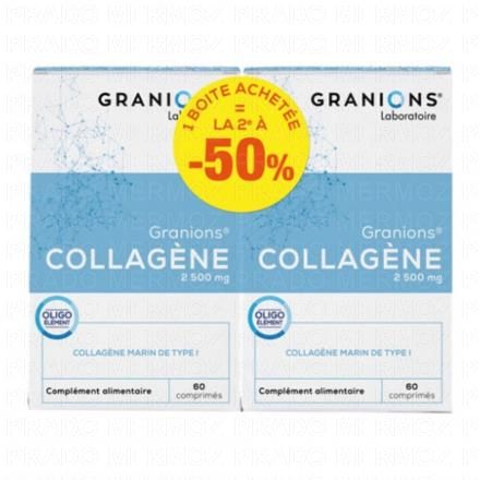 GRANIONS Les essentiels - Collagène 2500mg (lot de 2 boites de 60 comprimés)