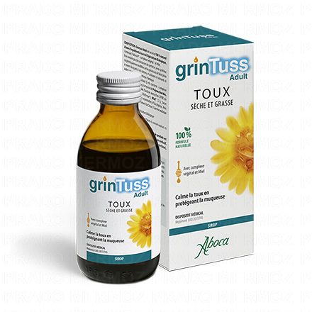ABOCA Grintuss - Sirop adulte toux s&egrave;che &agrave; grasse 180g