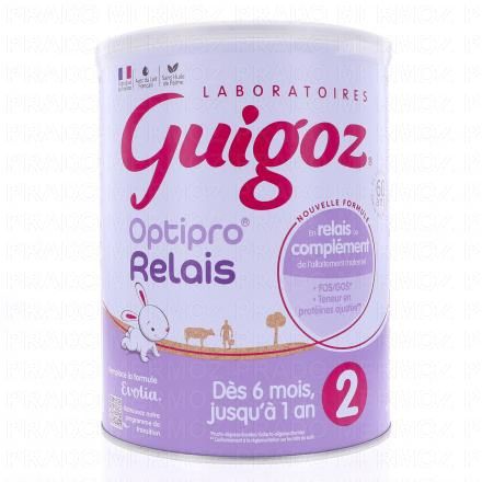 GUIGOZ Optipro Relais 2 - Lait 2ème âge dès 6mois 800g