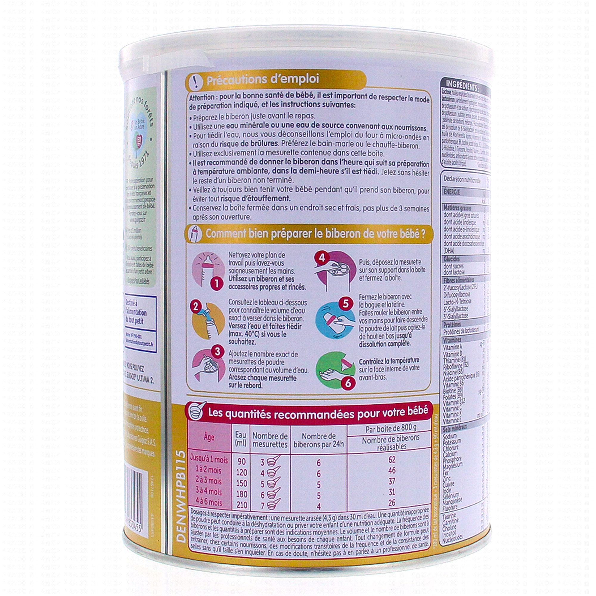 GUIGOZ Lait bio 1er age de 0-6mois 800g - Parapharmacie Prado Mermoz