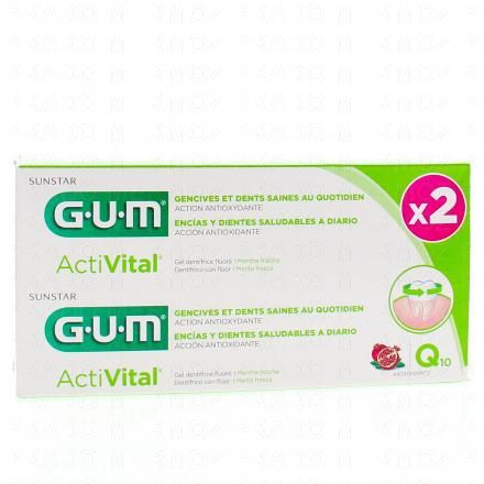 GUM Activital dentifrice Q10 (x2)
