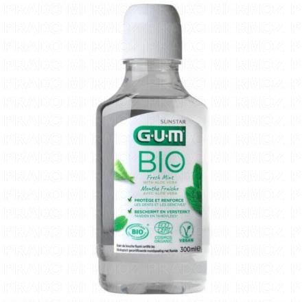 GUM Bain de bouche fluoré menthe fraîche bio 300ml