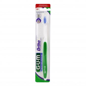 GUM n°124 Brosse à dents orthodontique souple