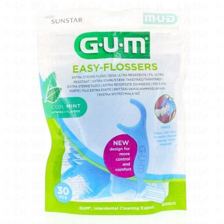 GUM Easy Flossers Porte fil dentaire x30