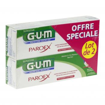 PAROEX gel dentifrice lot de 2 tubes 75ml 4
