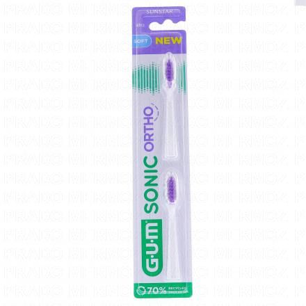 Sonic Ortho - Brossette de Rechange Pour Brosse à Dents Sonic Souple lot de 2