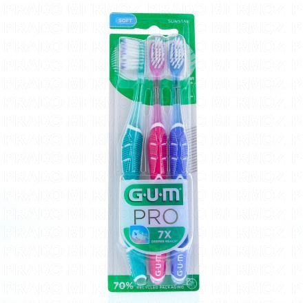GUM Technique PRO brosse à dents compacte n°525 souple (x3)