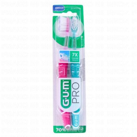 GUM Technique pro sunstar Brosse à dents médium x2