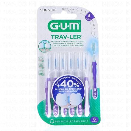 GUM Trav-ler - Brossettes interdentaires n°1512 1.2mm (x6)