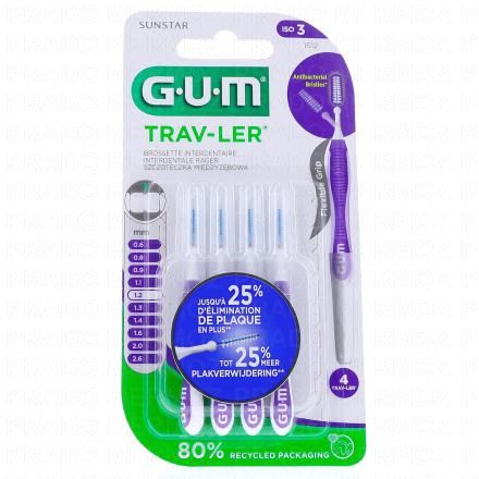 GUM Trav-ler - Brossettes interdentaires n°1512 1.2mm x4