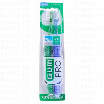GUM brosse à dents technique pro pack de 2