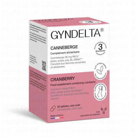 GYNDELTA Protecteur urinaire 36 mg PACs (90 gélules)