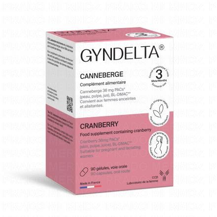LABORATOIRE CCD Gyndelta - Protecteur urinaire 36 mg PACs (90 gélules)