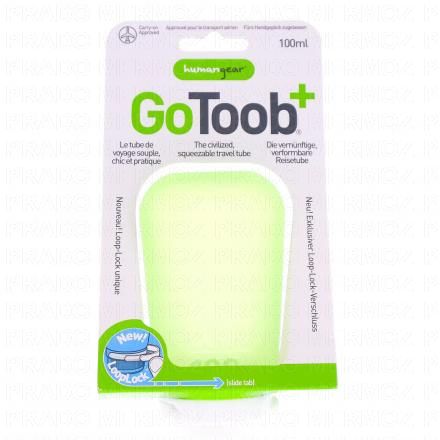 GoToob+ Tube de voyage souple (1 tube 100ml vert)