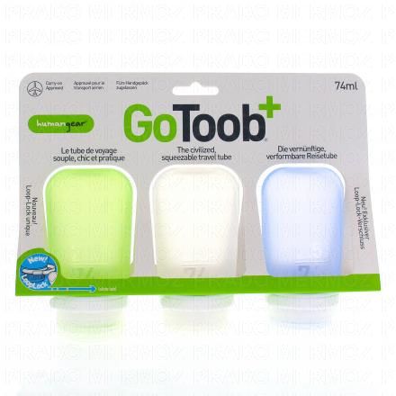 GoToob+ Tube de voyage souple 3 tubes de 74ml